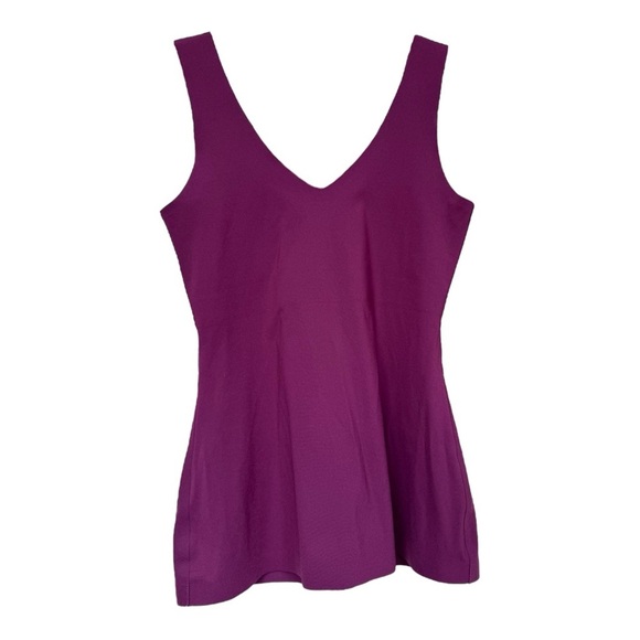 KNIX LuxeLift Shapewear Tank Top Size Small Plum Purple V-Neck Built in Bra - Picture 3 of 8